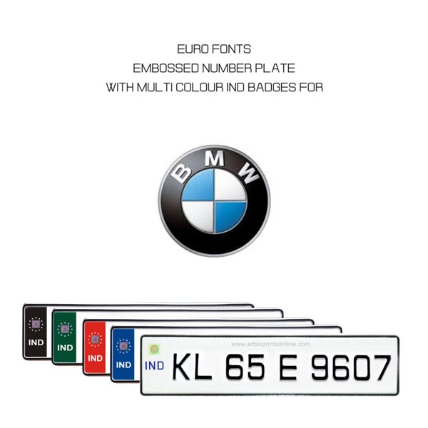EURO FONT NUMBER PLATE FOR BMW CAR ONLINE IN INDIA MANUFACTURER