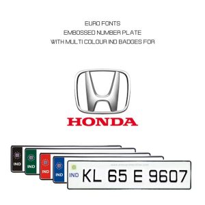 Honda number plate EURO font