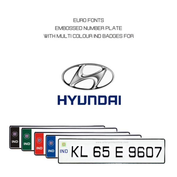 EURO FONT NUMBER PLATE FOR HYUNDAI CAR ONLINE IN INDIA MANUFACTURER