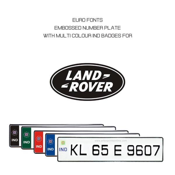 EURO FONT NUMBER PLATE FOR LAND ROVER CAR ONLINE IN INDIA MANUFACTURER