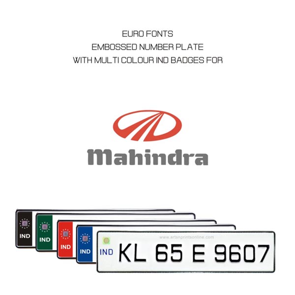 Mahindra car number plate online