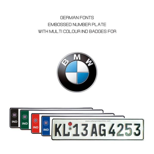 GERMAN FONT NUMBER PLATE FOR BMW CAR ONLINE IN INDIA MANUFACTURER