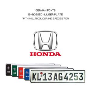 Honda Number Plate German Fonts