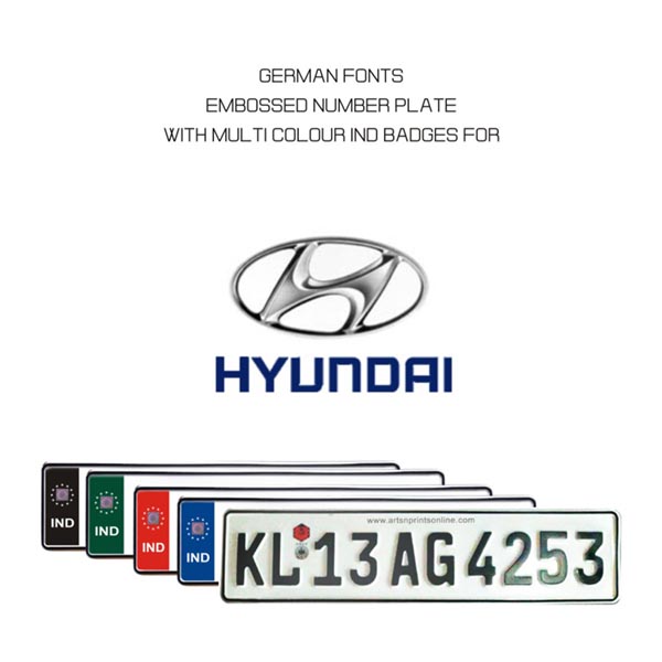GERMAN FONT NUMBER PLATE FOR HYUNDAI CAR ONLINE IN INDIA MANUFACTURER