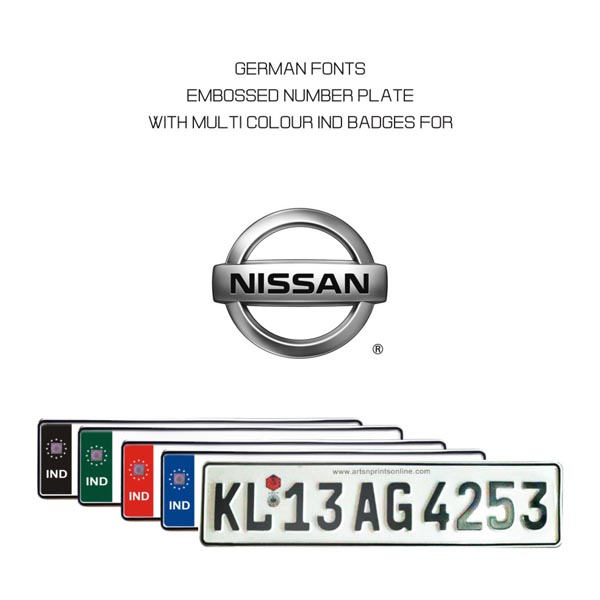 GERMAN FONT NUMBER PLATE FOR NISSAN CAR ONLINE IN INDIA MANUFACTURER
