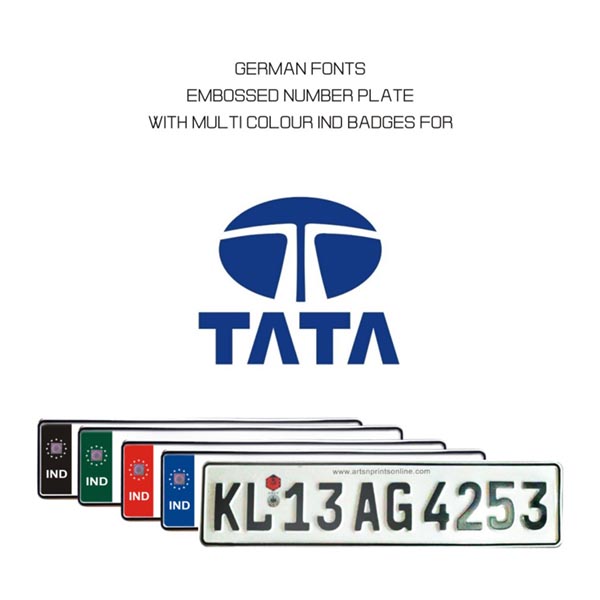GERMAN FONT NUMBER PLATE FOR TATA CAR ONLINE IN INDIA MANUFACTURER