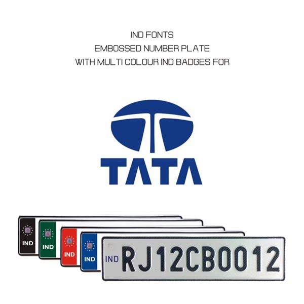 IND FONT NUMBER PLATE FOR TATA CAR ONLINE IN INDIA MANUFACTURER
