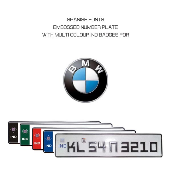 SPANISH FONT NUMBER PLATE FOR BMW CAR ONLINE IN INDIA MANUFACTURER