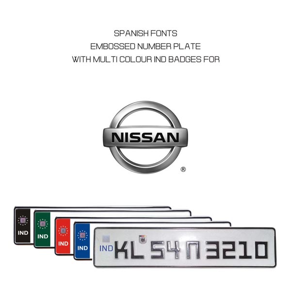 SPANISH FONT NUMBER PLATE FOR NISSAN CAR ONLINE IN INDIA MANUFACTURER