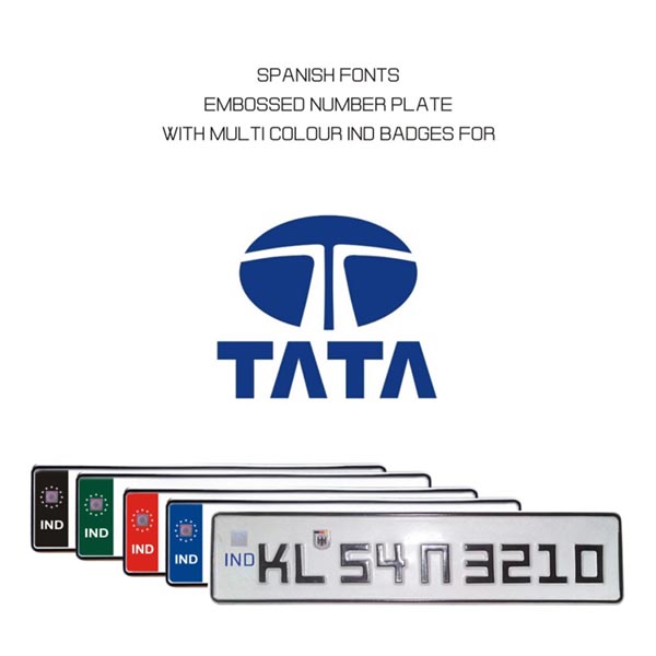 SPANISH FONT NUMBER PLATE FOR TATA CAR ONLINE IN INDIA MANUFACTURER