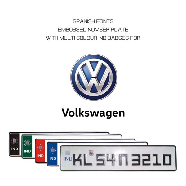 SPANISH FONT NUMBER PLATE FOR VOLKWAGON CAR ONLINE IN INDIA MANUFACTURER