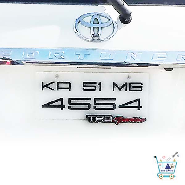 toyota suv number plate model