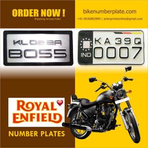Royal Enfield Embossed Number Plate